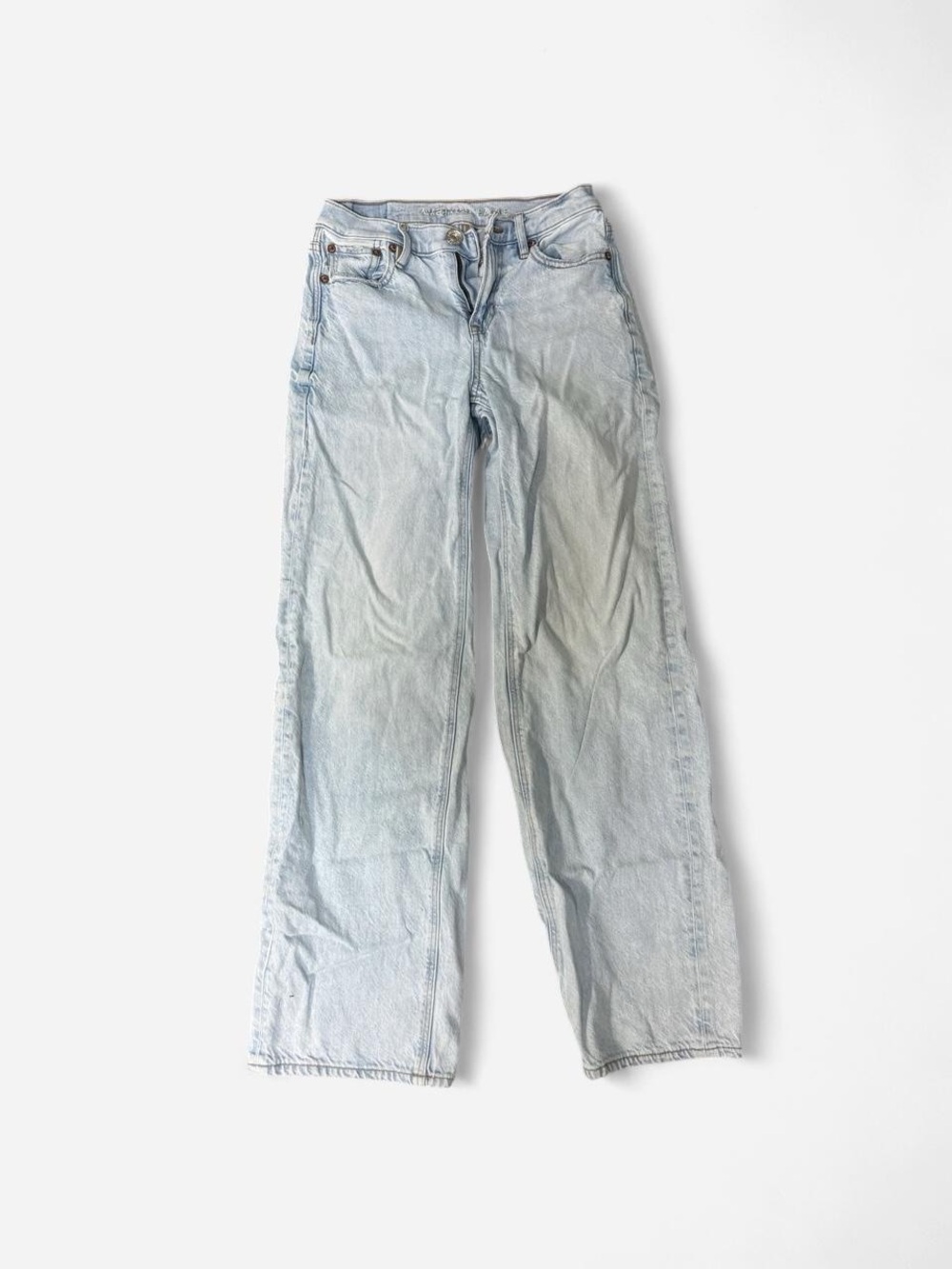 American Eagle Outfitters Light Blue Wide-Leg Jeans